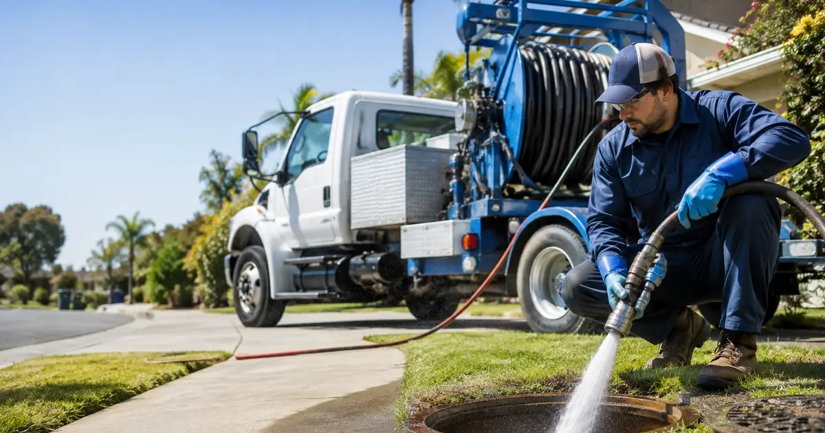 Hydro jet sewer cleaning Desert Center