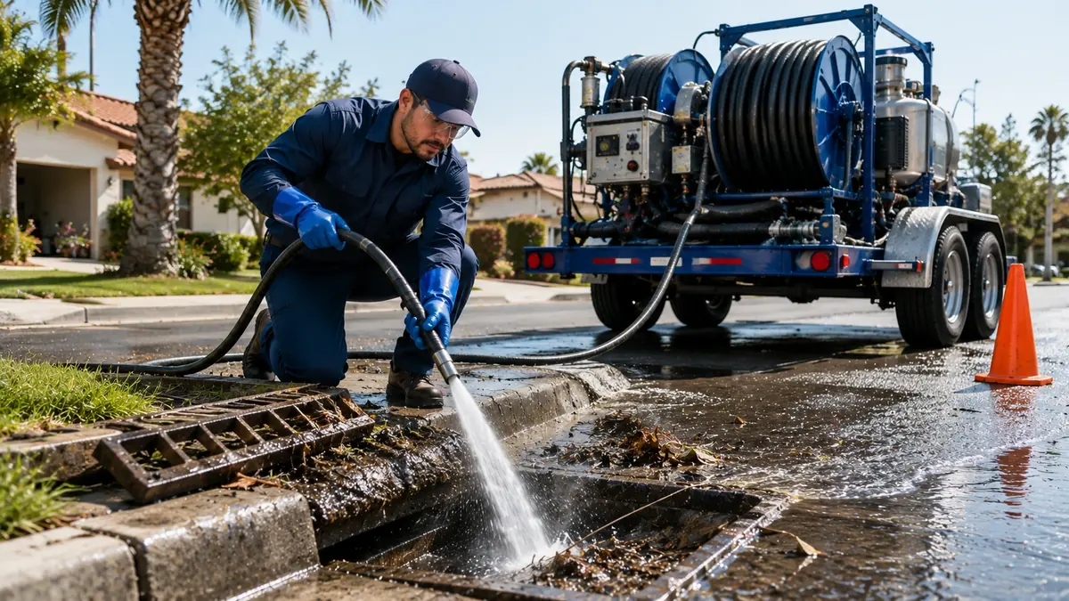 Storm Drain Hydro Jet Cleaning in Desert Center